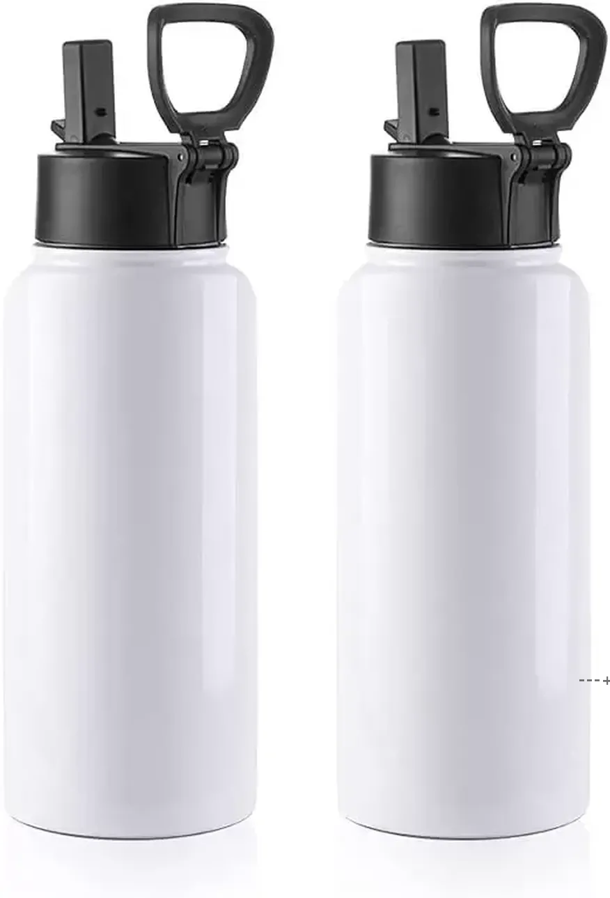 Sublimation Blank Tumbler 32 OZ White Vacuum Flask Stainless Steel Sports Wide Mouth Water Bottle with Straw and Portable Handle NHA10112
Sublimation Blank Tumbler 32 OZ White Vacuum Flask Stainless Steel Sports Wide Mouth Water Bottle with Straw and Portable Handle NHA10112