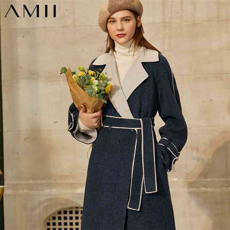 Minimalism Winter Fashion Women' Jacket Causal Lapel Patchwork Belt Woolen Calf-length Coat Female 1291 210527, Sand
Minimalism Winter Fashion Women' Jacket Causal Lapel Patchwork Belt Woolen Calf-length Coat Female 1291 210527, Sand