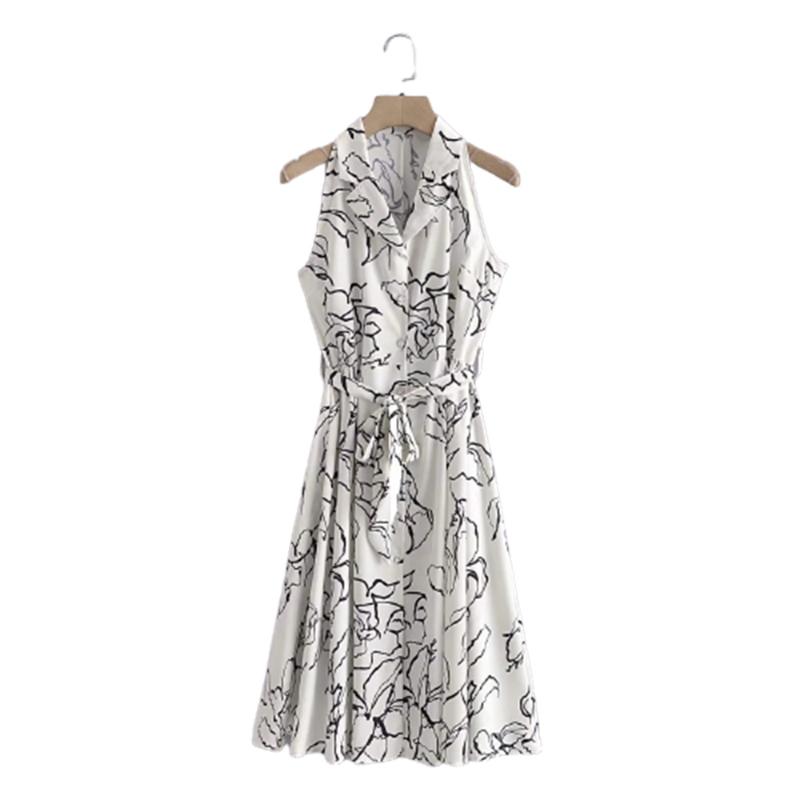 Casual Dresses 2021 Summer Beach Style Women Vintage Line Print Sleeveless Dress Female Slim Belt Single-Breasted Mini, Multi
Casual Dresses 2021 Summer Beach Style Women Vintage Line Print Sleeveless Dress Female Slim Belt Single-Breasted Mini, Multi