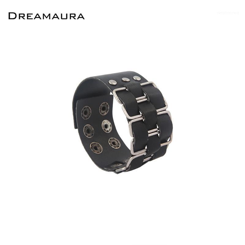 Dreamaura Vintage Snap Button Wide Black Genuine Leather Bracelet Women Men Bangle Jewelry
Dreamaura Vintage Snap Button Wide Black Genuine Leather Bracelet Women Men Bangle Jewelry