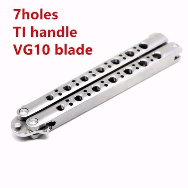 baliplus balisong bm42 bm43 bm47 vg10 7-holes 6-holes titanium butterfly trainer training knife Crafts Martial arts Collection knvies
baliplus balisong bm42 bm43 bm47 vg10 7-holes 6-holes titanium butterfly trainer training knife Crafts Martial arts Collection knvies