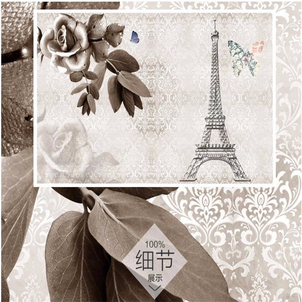 Custom wallpaper 3d stereo European style Eiffel Tower backdrop living room murals papel de parede