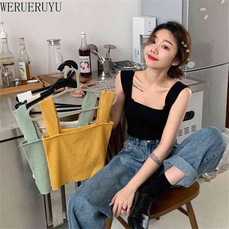 WERUERUYU Square Neck Sleeveless Summer Crop TopWomen Black Casual Basic T Shirt Off Shoulder Cami Sexy Backless Tank Top 210608, Photo color
WERUERUYU Square Neck Sleeveless Summer Crop TopWomen Black Casual Basic T Shirt Off Shoulder Cami Sexy Backless Tank Top 210608, Photo color