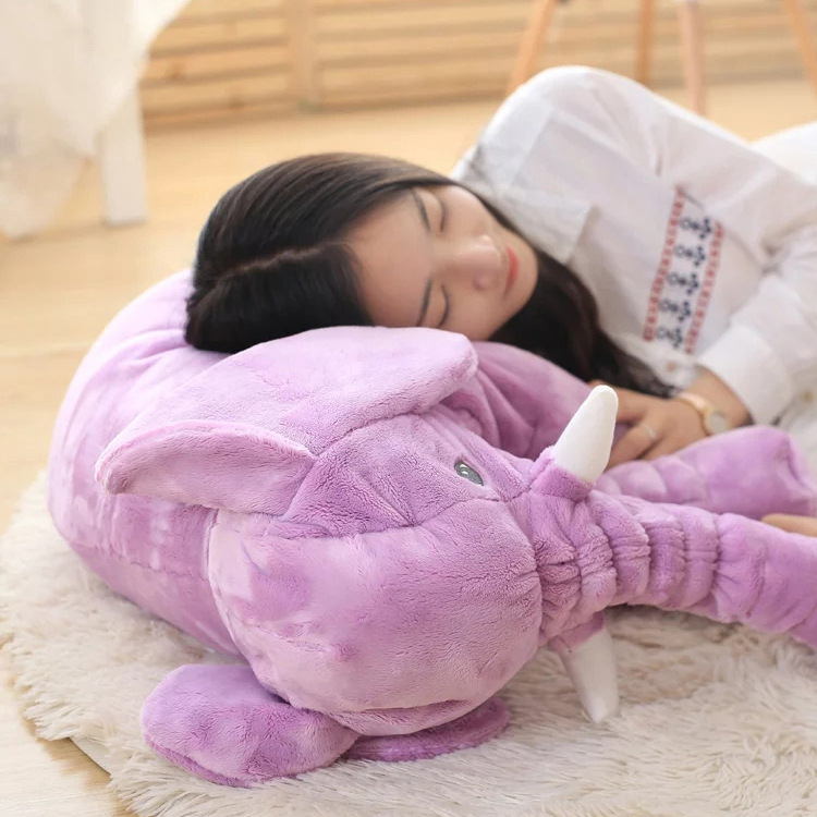 60cm 40cm Soft Plush Elephant Pillow Baby Sleeping Back Cushion stuffed animals Pillows Newborn Doll Playmate Cushions Kids Toys S4426693