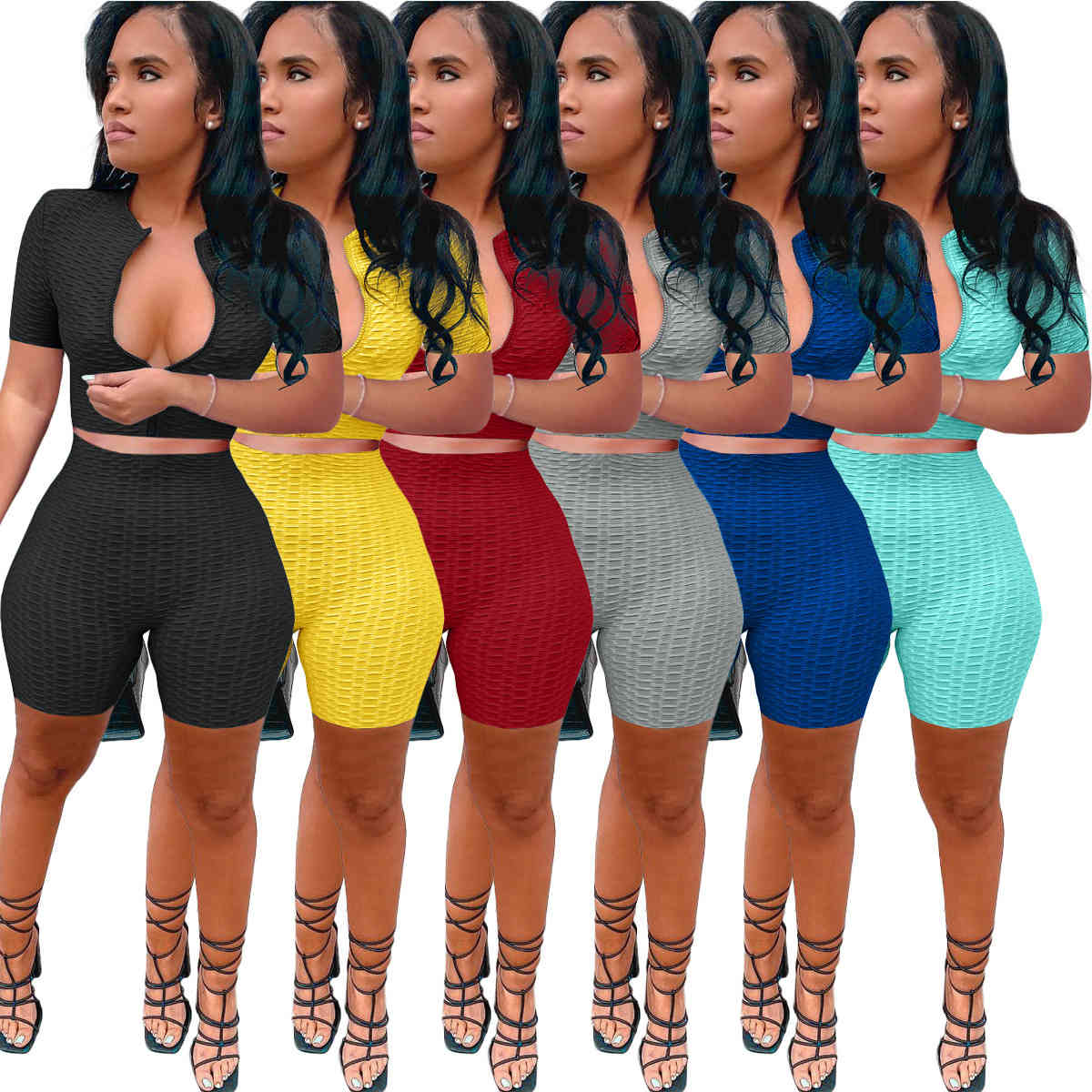 2021 Summer Women Tracksuit Yoga Outfits Short Sleeve T-shirt + Shorts Solid Color 2 Piece Jogger Sets Gym Clothes Plus Size, S234;mix or give a list
2021 Summer Women Tracksuit Yoga Outfits Short Sleeve T-shirt + Shorts Solid Color 2 Piece Jogger Sets Gym Clothes Plus Size, S234;mix or give a list