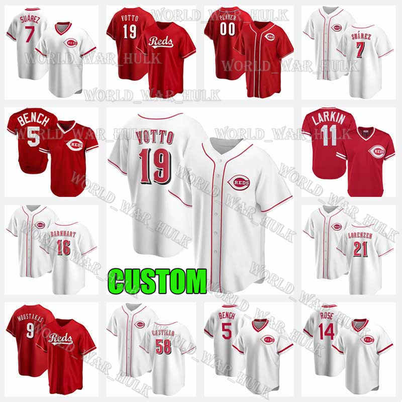 2021 Custom Reds 19 Joey Votto 14 Pete Rose Jersey Cincinnati 5 Johnny Bench 27 Tyler Naquin 33 Jesse Winker 58 Luis Castillo Eugenio Suarez, Blue;black
2021 Custom Reds 19 Joey Votto 14 Pete Rose Jersey Cincinnati 5 Johnny Bench 27 Tyler Naquin 33 Jesse Winker 58 Luis Castillo Eugenio Suarez, Blue;black