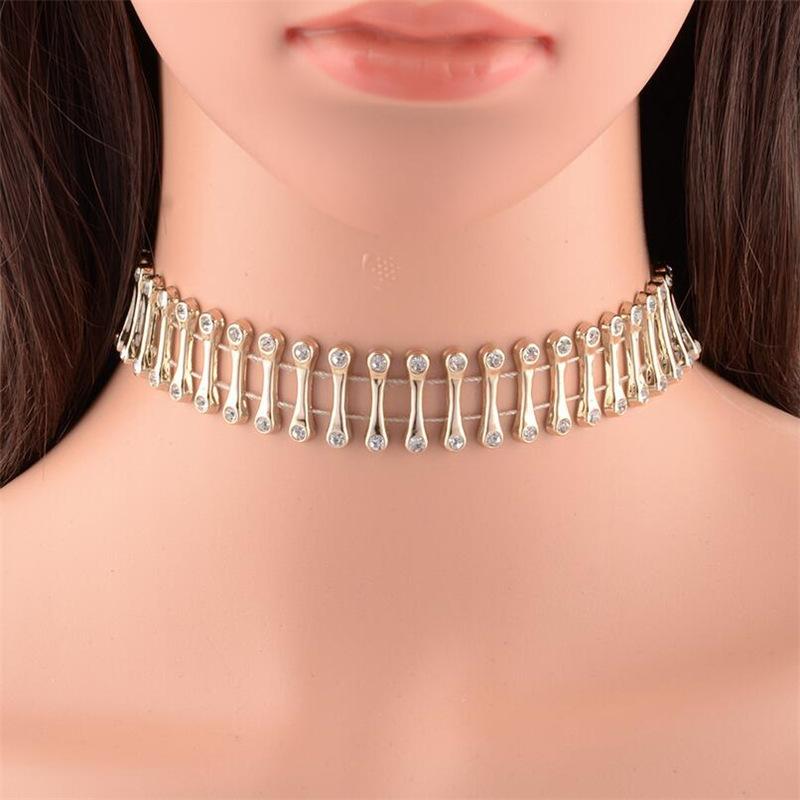 Chokers Top Quality Luxury Gold Color Maxi Necklace Crystal Wedding Engagement Bride Jewelry Necklaces Party Gifts
Chokers Top Quality Luxury Gold Color Maxi Necklace Crystal Wedding Engagement Bride Jewelry Necklaces Party Gifts