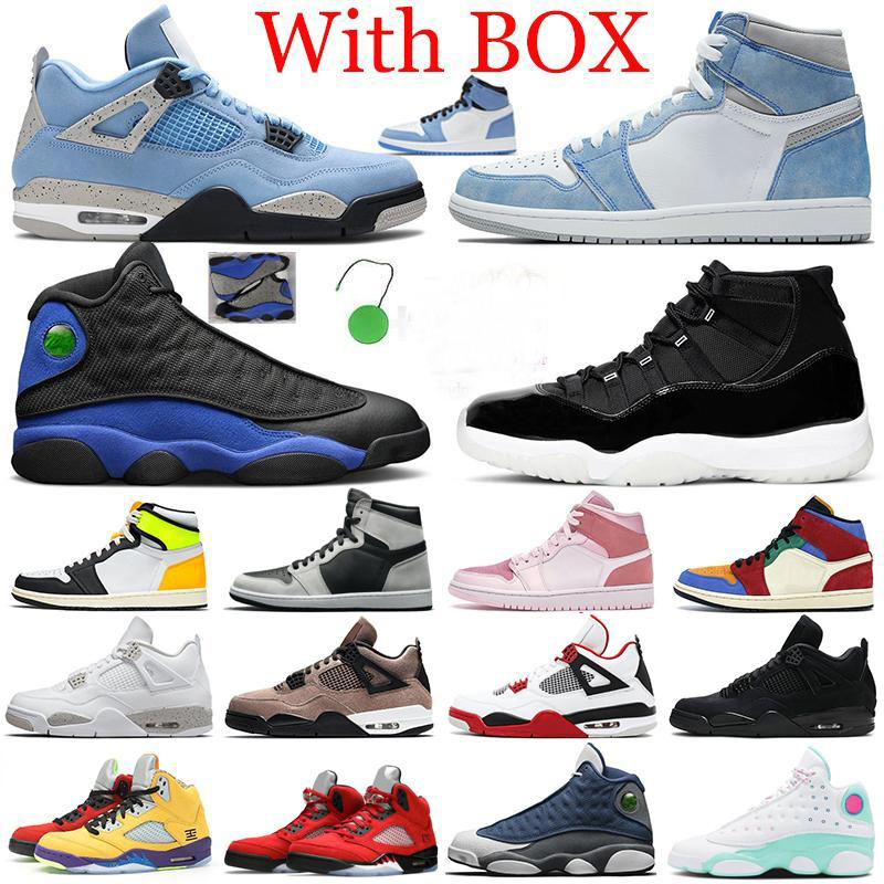 With BOX 1s basketball shoes 4s women mens trainers sneakers University Blue 13s Hyper Royal 11s 25th Anniversary 5s Outdoor Sports chaussures
With BOX 1s basketball shoes 4s women mens trainers sneakers University Blue 13s Hyper Royal 11s 25th Anniversary 5s Outdoor Sports chaussures