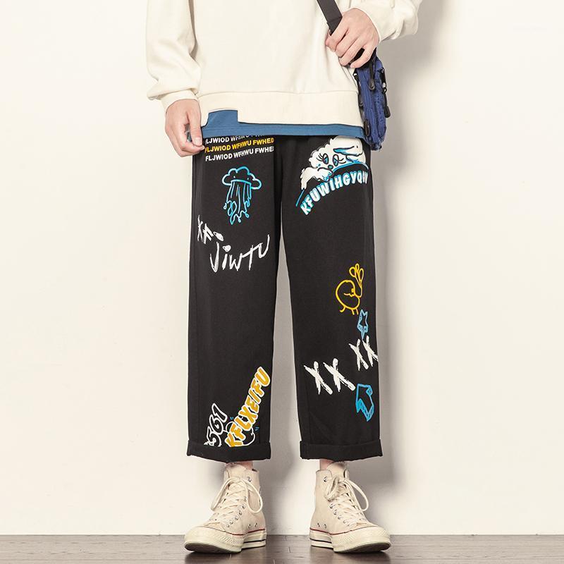 Japanese Men's Cargo Pants 2021 Spring Fun Graffiti Harem Pant Stringht Casual Jogger Vintage Men Clothing Streetwear, Black
Japanese Men's Cargo Pants 2021 Spring Fun Graffiti Harem Pant Stringht Casual Jogger Vintage Men Clothing Streetwear, Black