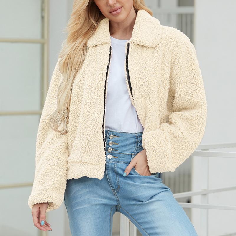 Women's Fur & Faux Winter Short Jacket Straight Coat Women Berber Fleece Tops Zipper Casual Outerwear Fashion Bear Fabric Overcoat Female Bl, Black
Women's Fur & Faux Winter Short Jacket Straight Coat Women Berber Fleece Tops Zipper Casual Outerwear Fashion Bear Fabric Overcoat Female Bl, Black