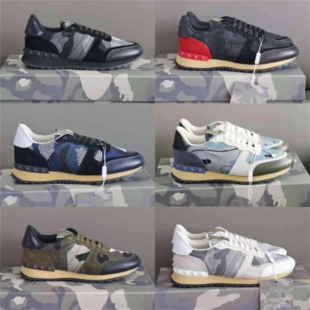 2021 Men Stud rockrunner camouflage Sneakers Designer Shoes Fashion Leather Suede Flats Luxury Rivet Rockrunner Trainers Cas QLl VALENTINOes, Color 8
2021 Men Stud rockrunner camouflage Sneakers Designer Shoes Fashion Leather Suede Flats Luxury Rivet Rockrunner Trainers Cas QLl VALENTINOes, Color 8