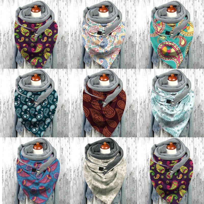 Scarves Women Winter Thicken Warm Scarf With Button Clip Vintage Cashew Printing Wrap Bib Windproof Female Shawl Retro Hijab
Scarves Women Winter Thicken Warm Scarf With Button Clip Vintage Cashew Printing Wrap Bib Windproof Female Shawl Retro Hijab