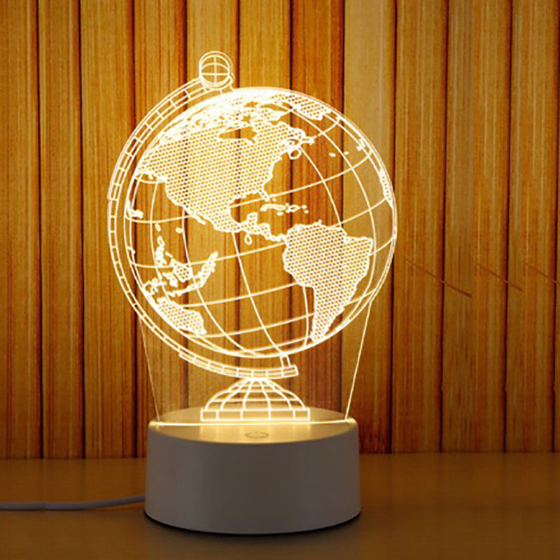 Light 3D Small Night-light Desk Lamp Gift Lamp USB Touch Remote Control Originality Cozy Bedside Lamp New Xiaoxiong 7 colour