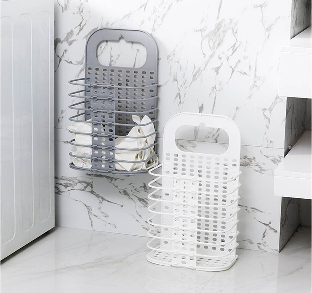 Folding laundry basket dirty clothes storage laundry bag basket washing house organizing portable space with handle cloth at home