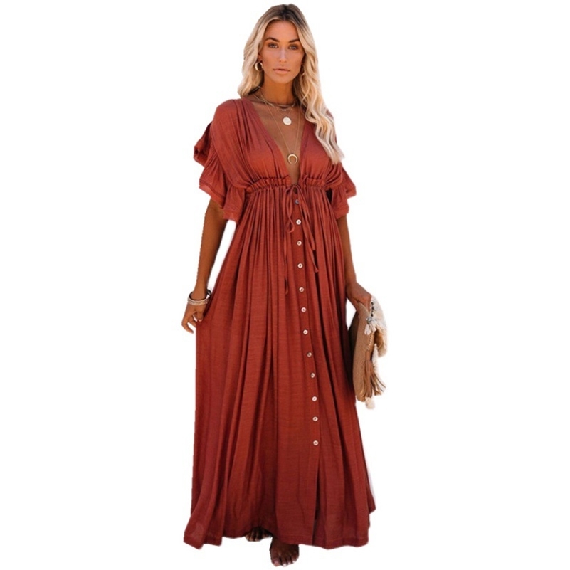 women's pregnant maternity dress V-neck short-sleeved solid color ruffled breastfeeding 210721, Orange rust red
women's pregnant maternity dress V-neck short-sleeved solid color ruffled breastfeeding 210721, Orange rust red