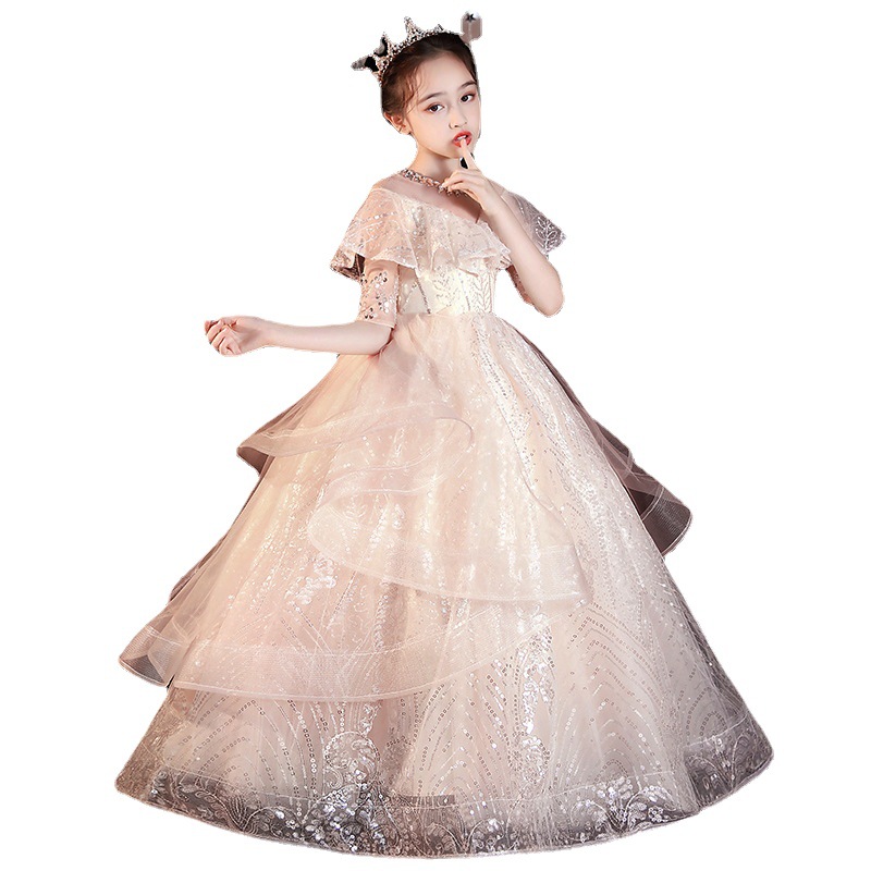 Plus Size Girl Pageant Hot Pink Lovely Tiers Organza Skirt Backless Ruched Long Kids Formal Gowns Party Celebrity Dress For Teens 403 6660311