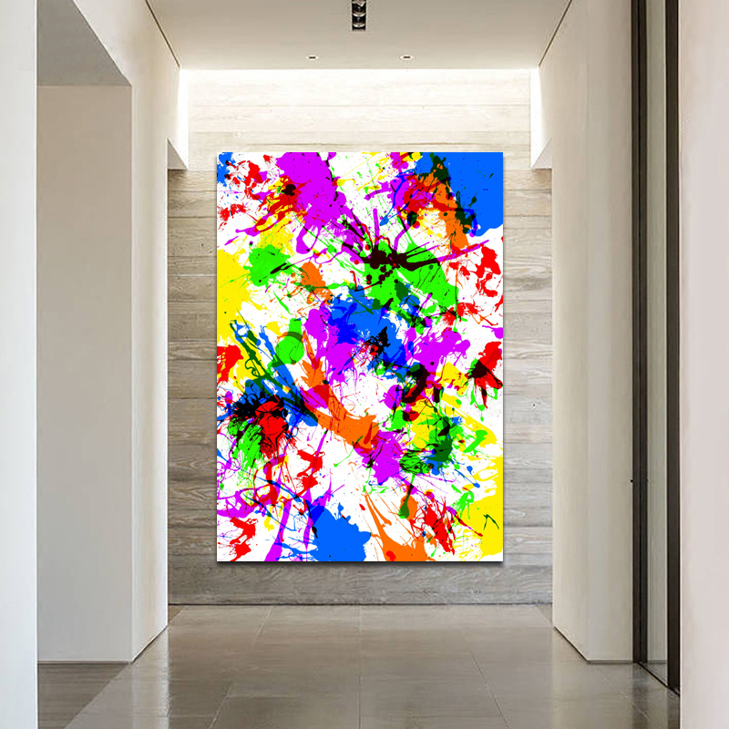 Colorful Abstract Painting Wall Art Pictures Printed On Canvas Art Prints Poster Bright Color For Living Room Decor