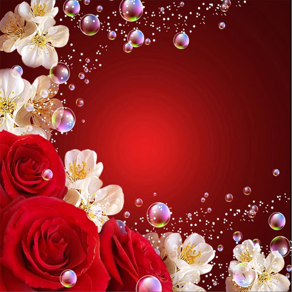 custom photo murals 3D stereoscopic large mural of red roses living room TV background wallpaper theme room