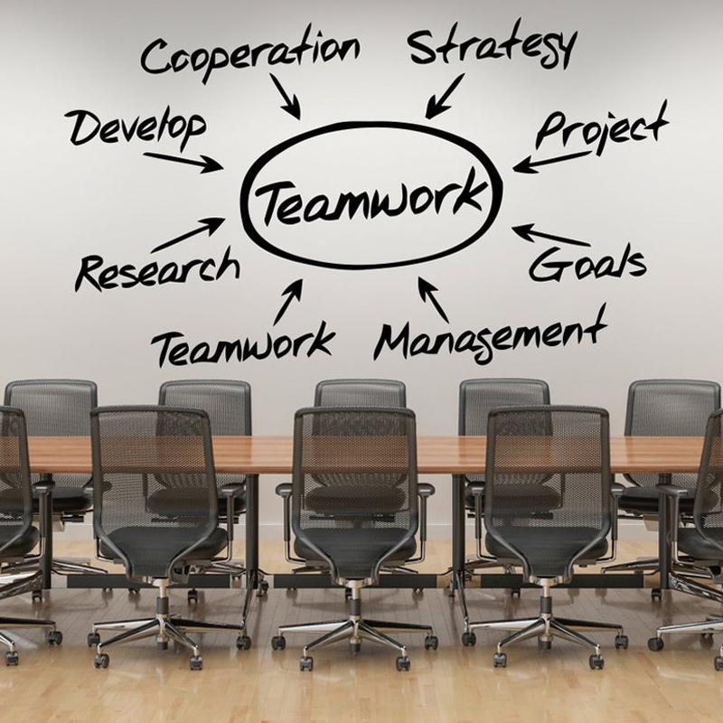 Wall Stickers Teamwork Words Office Interior Decor Business Room Team Spirit Building Motivational Inspiring Decals S431
Wall Stickers Teamwork Words Office Interior Decor Business Room Team Spirit Building Motivational Inspiring Decals S431
