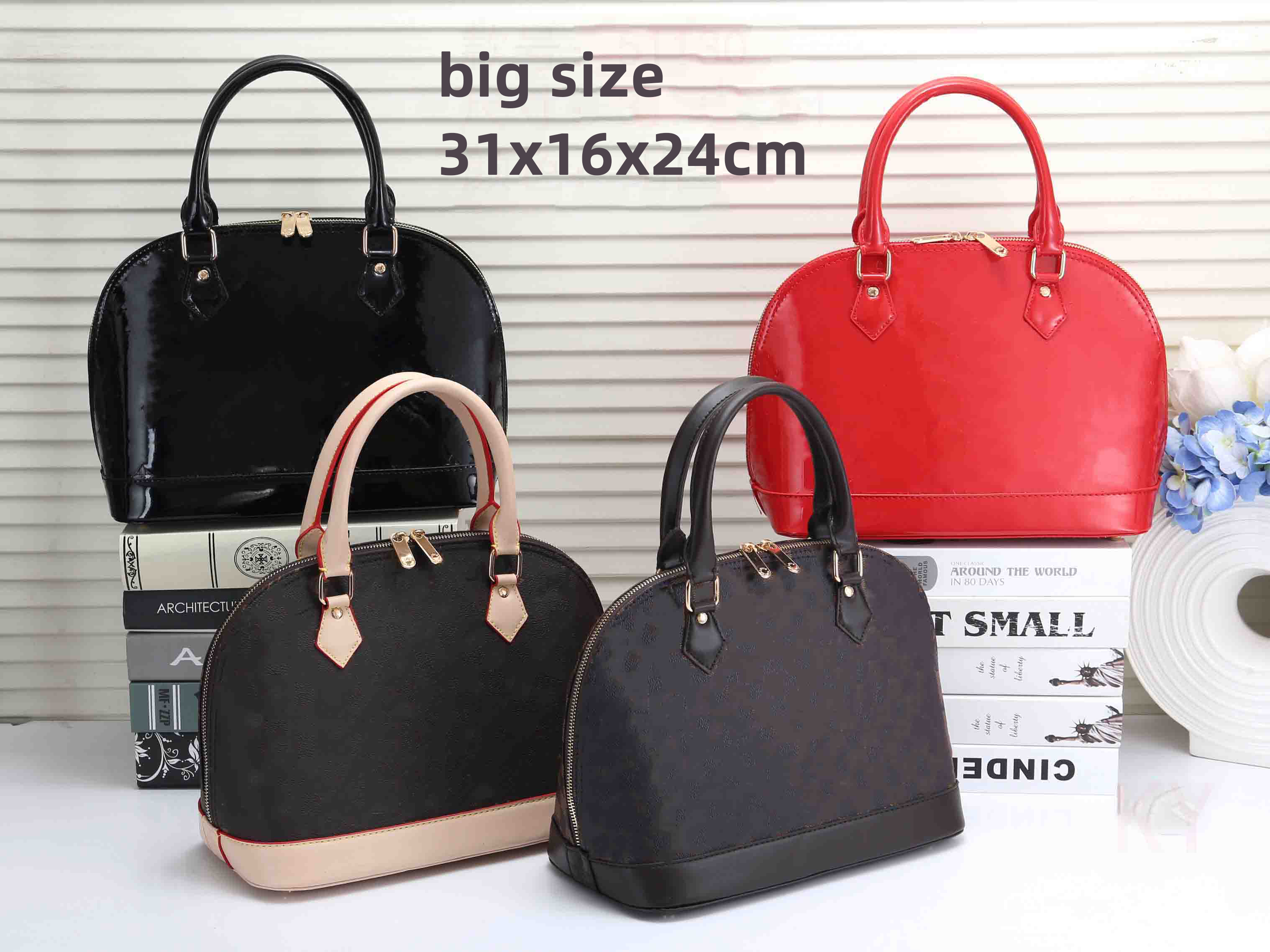 brand Designers women casual tote bag handbags high quality Famous Classic bags Ladies Handbag Large Monograms Capacity PU leather Shoulder Clutch Bag 51ap130, Red-patent leather
brand Designers women casual tote bag handbags high quality Famous Classic bags Ladies Handbag Large Monograms Capacity PU leather Shoulder Clutch Bag 51ap130, Red-patent leather