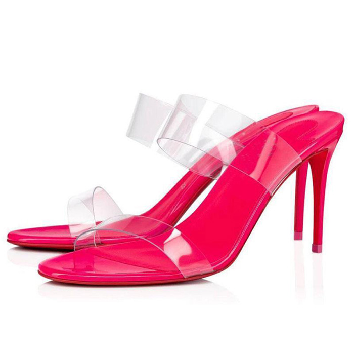 Luxury Summer Sandals Women Popular Mules Red Bottom Pumps Slippers Just Nothing 85mm High Heels Slim Lady Clear Pvc Slide Mule Design Bride Party Sandal Box EU 35-43, #6
Luxury Summer Sandals Women Popular Mules Red Bottom Pumps Slippers Just Nothing 85mm High Heels Slim Lady Clear Pvc Slide Mule Design Bride Party Sandal Box EU 35-43, #6