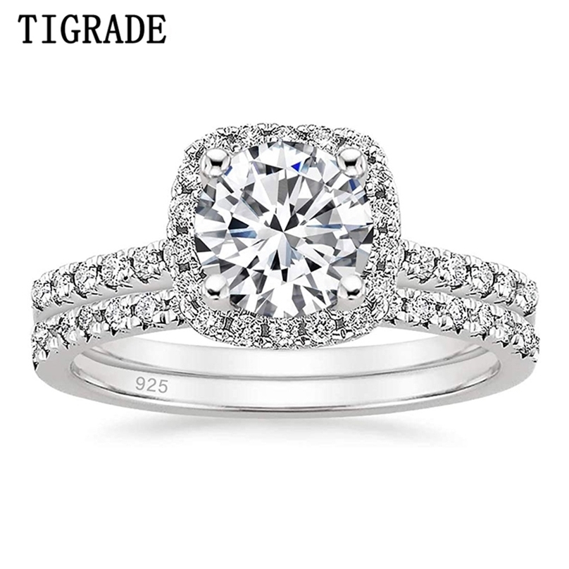 1.25CT 925 Sterling Silver Bridal Rings Sets Cubic Zirconia Halo CZ Engagements Wedding Bands For Women Promise 211217
1.25CT 925 Sterling Silver Bridal Rings Sets Cubic Zirconia Halo CZ Engagements Wedding Bands For Women Promise 211217