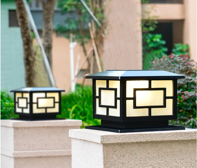 Solar power led post lights landscape garden lights gate pillar lighting outdoor lamps for villa deck park yark
