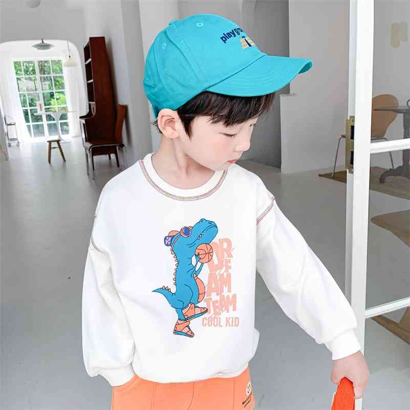 Cartoon dinosaur casual sweatshirts for boys Autumn cotton long sleeve loose hoodies 210708, Blue
Cartoon dinosaur casual sweatshirts for boys Autumn cotton long sleeve loose hoodies 210708, Blue