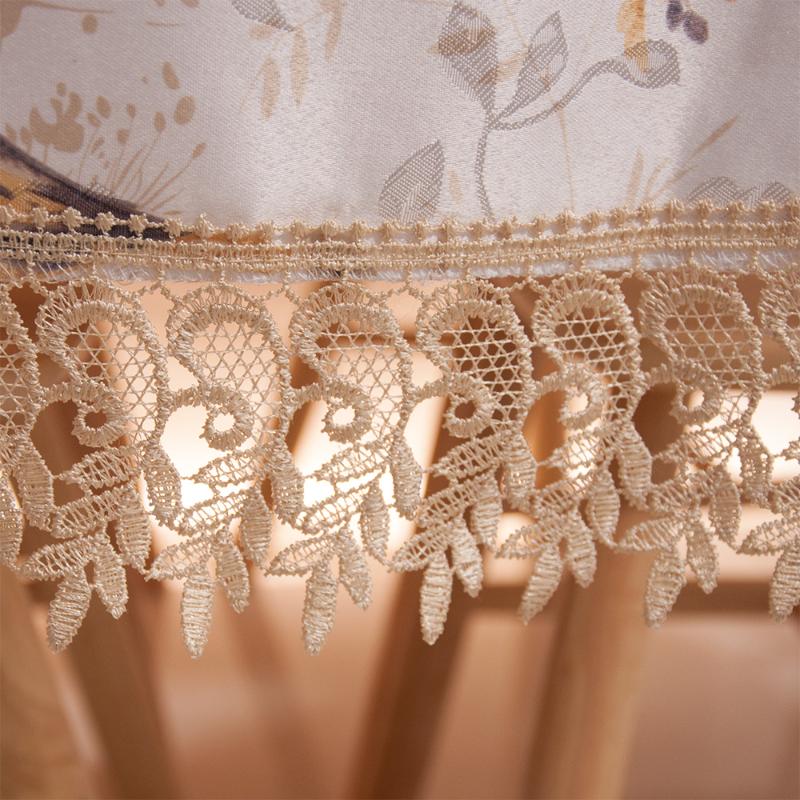 European Style Est Design Wedding Party Decorative Jacquard Tablecloth Lovely Sparrow Printing Embridery Lace Dinning Cover Table Cloth