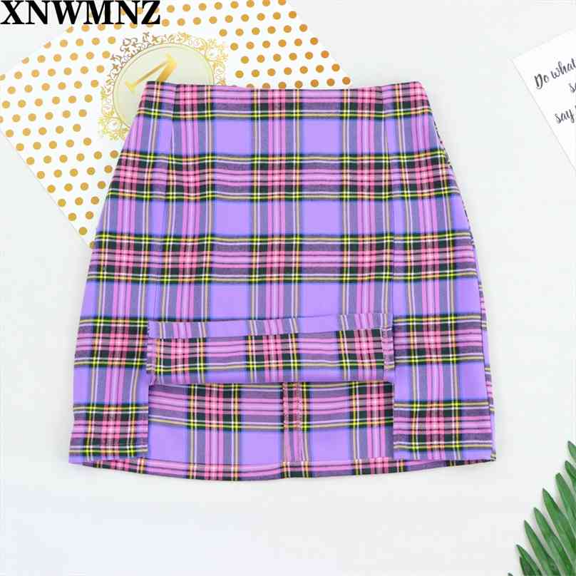 Women Back Zipper Opening Plaid Print Skirt With Two Small Front Slits Lined Mini Skirts 210520, Multi
Women Back Zipper Opening Plaid Print Skirt With Two Small Front Slits Lined Mini Skirts 210520, Multi