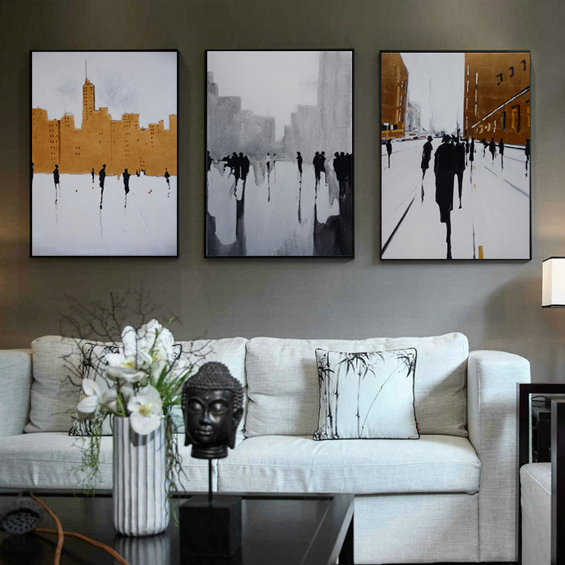 Nordic Abstract City Poster Canvas Painting Wall Art Portrait Picture HD Print For Living Room Bedroom Decoration Cuadros