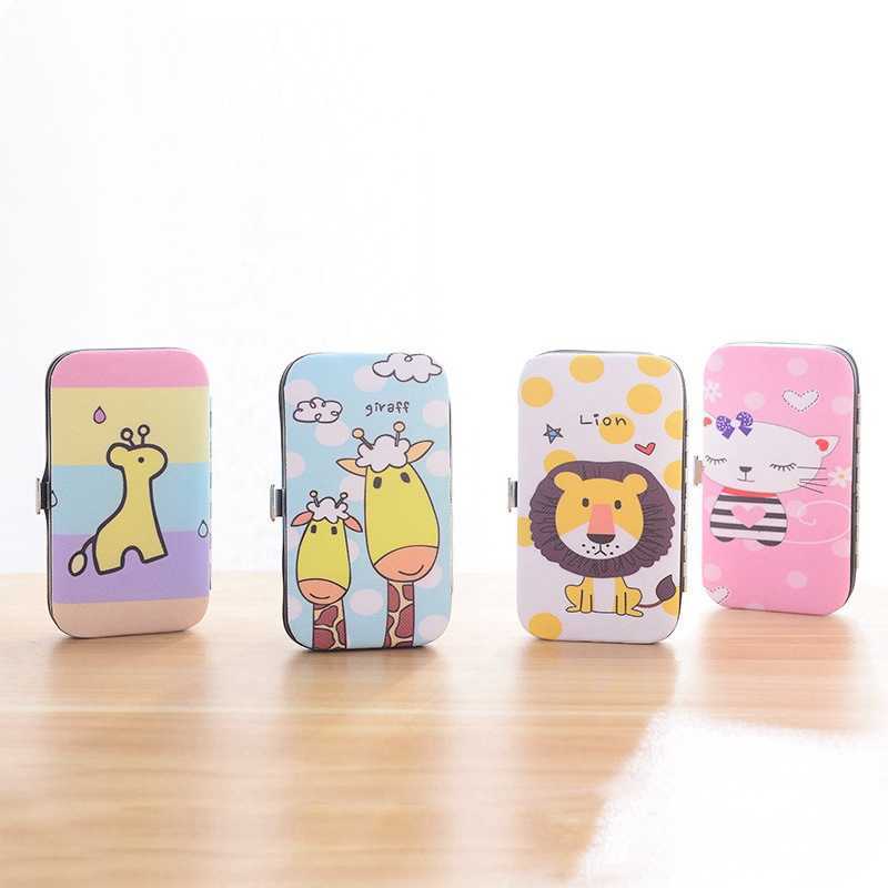 Cartoon Nail Manicure Set 7pcs/set Manicure Pedicure Clipper Kit Nail Art Care Cat Lion Make Up Beauty Accessories