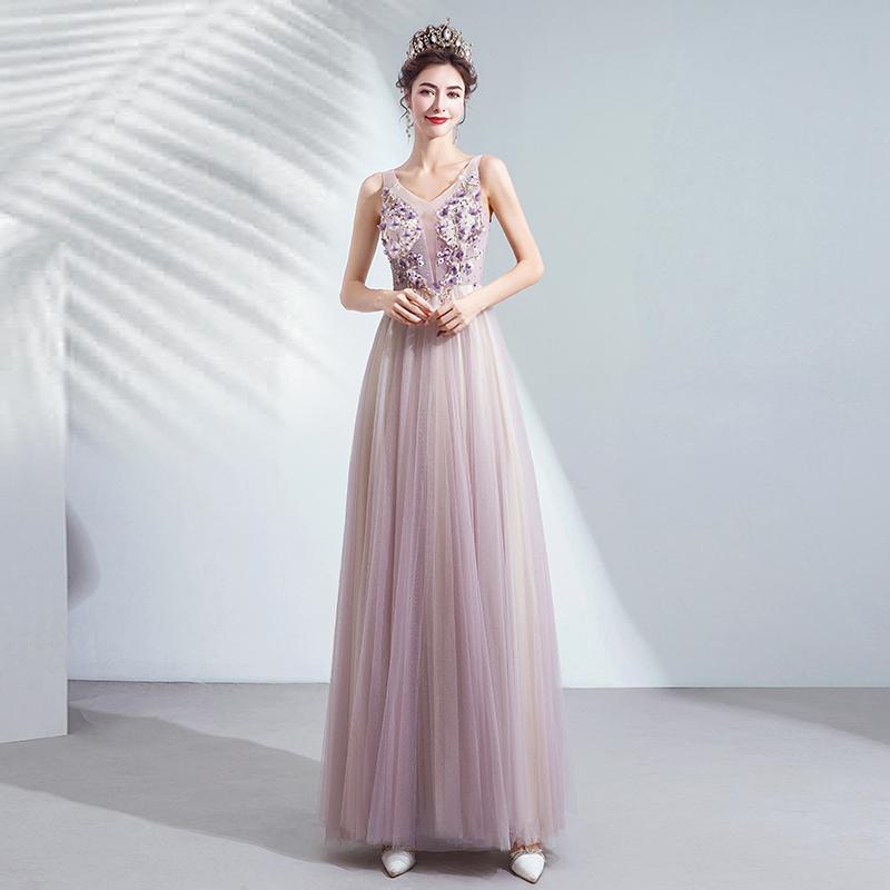 Party Dresses Evening Dress V-Neck Sleeveless Floor-Length Tulle Long Formal Gowns Flowers Simple Pattern TS014, Custom color
Party Dresses Evening Dress V-Neck Sleeveless Floor-Length Tulle Long Formal Gowns Flowers Simple Pattern TS014, Custom color