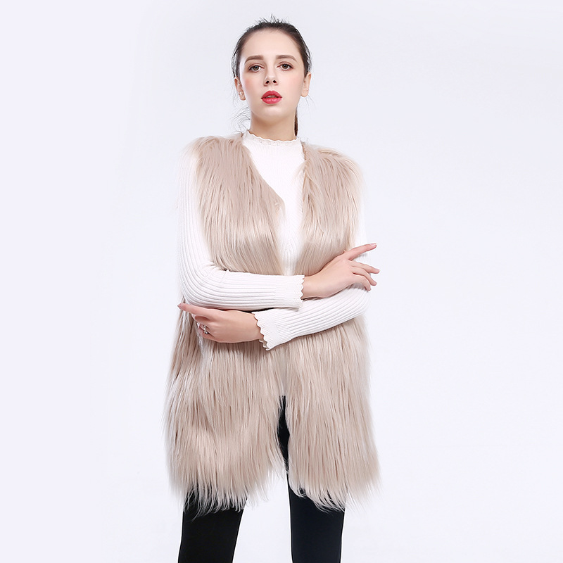New winter faux fur waistcoat waistcoat temperament fashion trend loose soft jacket, Black
New winter faux fur waistcoat waistcoat temperament fashion trend loose soft jacket, Black