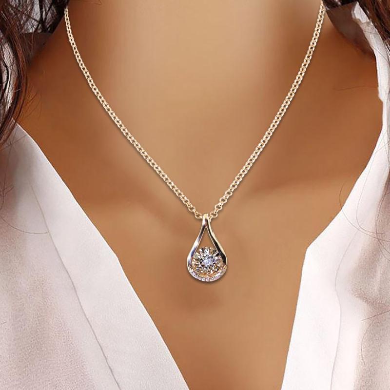 Chains Women Fashion Chain Necklace Exquisite Water Drop Temperament Trendy Hanging Jewelry Gife Female Necklace#B, Silver
Chains Women Fashion Chain Necklace Exquisite Water Drop Temperament Trendy Hanging Jewelry Gife Female Necklace#B, Silver