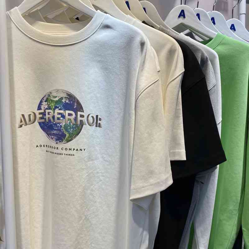 Thick Adererror Company Shirt Men Women Couples Tees Hip-hop Oversized Ader Error T-Shirt 210420