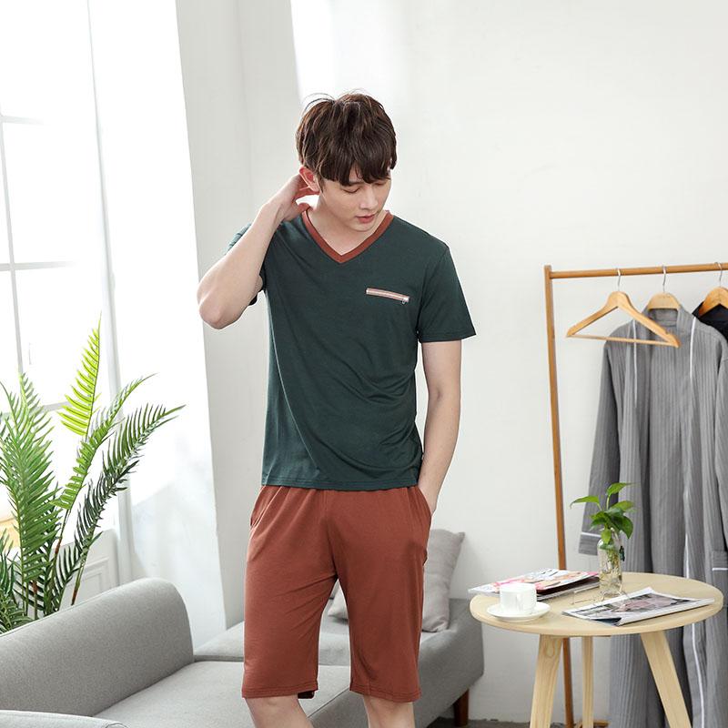 Men's Sleepwear XMS 2021 Summer Autumn Mens Pajamas Set Short Sleeve Casual T Shirt Sleep Pants Two Piece Man Bamboo Home Clothes 3XL, Grey
Men's Sleepwear XMS 2021 Summer Autumn Mens Pajamas Set Short Sleeve Casual T Shirt Sleep Pants Two Piece Man Bamboo Home Clothes 3XL, Grey