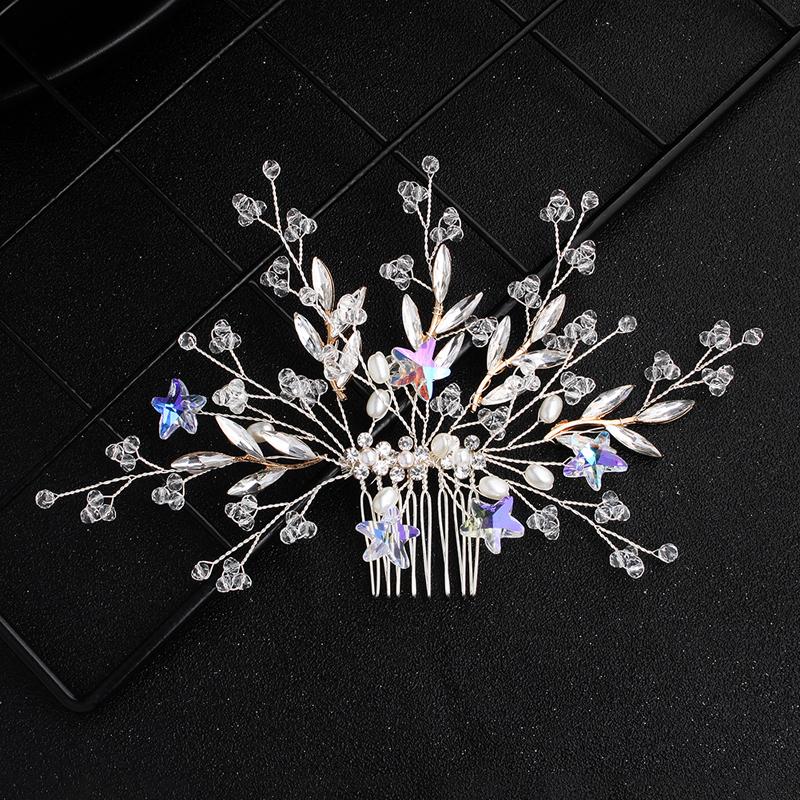 Hair Clips & Barrettes 2021 Arrival Star Comb Fashion Prom Wedding Jewelry Crystal Accessories For Ladies, Golden;silver
Hair Clips & Barrettes 2021 Arrival Star Comb Fashion Prom Wedding Jewelry Crystal Accessories For Ladies, Golden;silver
