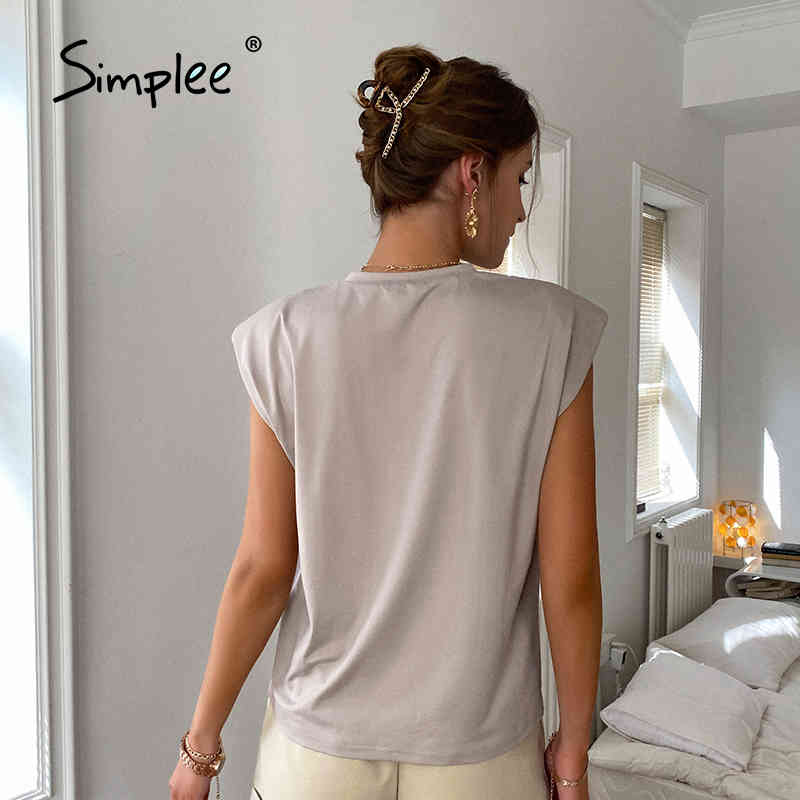 High Street sleeveless t shirt women Fashion female basic tops ladies chic oneck summer Casual streetwears 210406