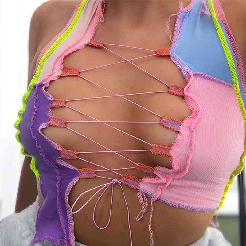 sexy hollow out camisole women Punk style Ribbed knitting crop tops club party wear Colorful tank top bandage vest female 210518, Purple
sexy hollow out camisole women Punk style Ribbed knitting crop tops club party wear Colorful tank top bandage vest female 210518, Purple