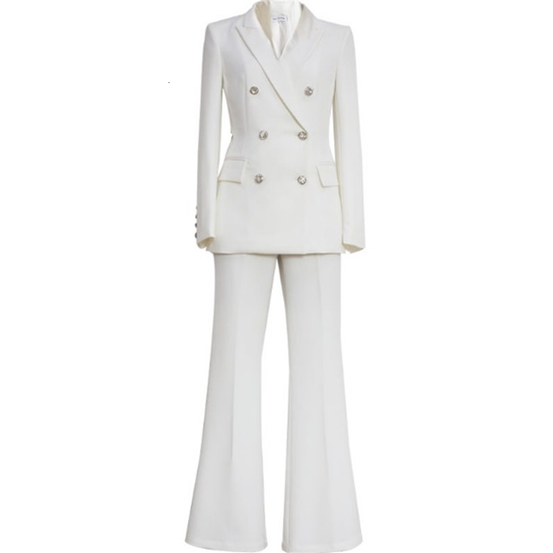 Womens Double Breasted Pocket Suit Blazer Set Women Jackets Elegant Long Sleeve Blazer Bougie Girl Pant Suit, White;black
Womens Double Breasted Pocket Suit Blazer Set Women Jackets Elegant Long Sleeve Blazer Bougie Girl Pant Suit, White;black