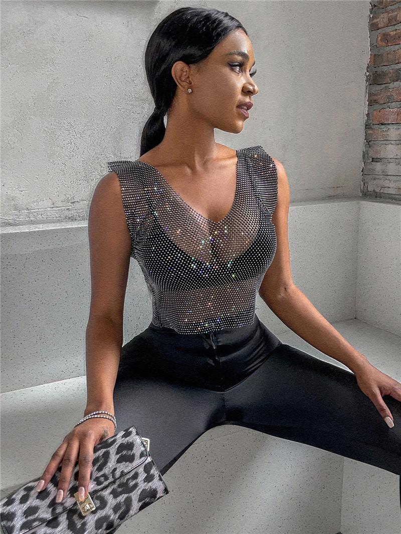 Bras Sets Sexy Woman Sheer Top Mesh Rhinestone Crop Tops Shinny See Through Sexyt Lingerie Fishnet Tank Clubwear, Black
Bras Sets Sexy Woman Sheer Top Mesh Rhinestone Crop Tops Shinny See Through Sexyt Lingerie Fishnet Tank Clubwear, Black