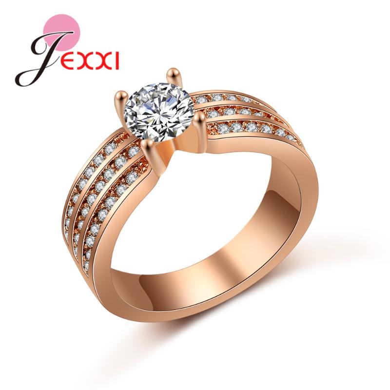 Wedding Rings JEXXI Exquisite Rose Gold Color Wide Finger Ring Micro Paved Sparkling Clear Crystal For Woman Man Party Promise Jewelry, Slivery;golden
Wedding Rings JEXXI Exquisite Rose Gold Color Wide Finger Ring Micro Paved Sparkling Clear Crystal For Woman Man Party Promise Jewelry, Slivery;golden