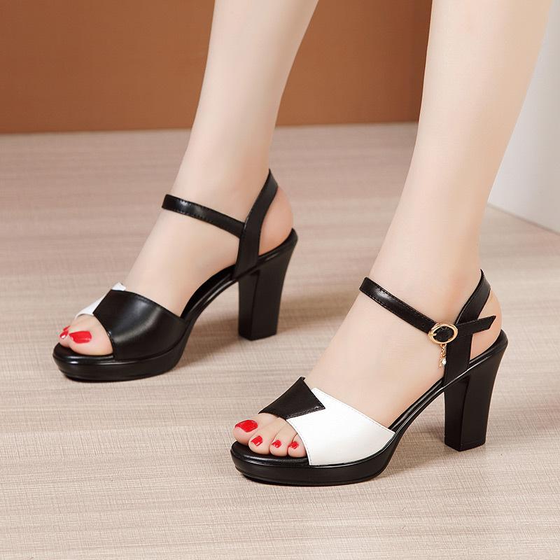 Sandals 32-43 Fashion Patchwork Peep Toe Woman Shoe Heel Summer 2021 Platform Women'S Leather Ladies Wedge Female Shoes, Black
Sandals 32-43 Fashion Patchwork Peep Toe Woman Shoe Heel Summer 2021 Platform Women'S Leather Ladies Wedge Female Shoes, Black