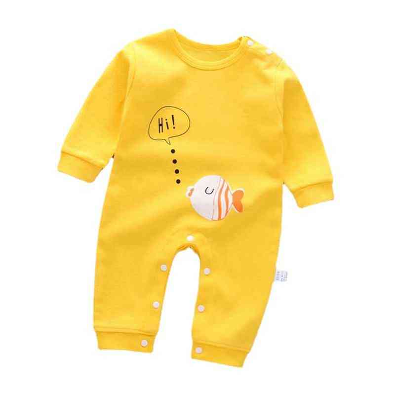 Children Cotton Rompers Girl Outfits Newborn Baby Boy Clothes Stuff Full Sleeve Pajams Cartoon Letter One Pieces Bodysuits 2021 G1221