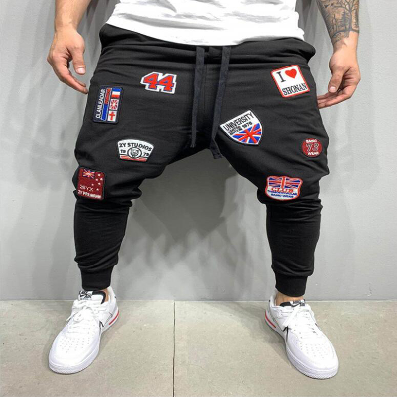 2021 Spring Autumn Men's Thin Section High Street Embroidery Motorcycle Sports Harem Pants Fashion Casual Running Hip Hop Style, Black
2021 Spring Autumn Men's Thin Section High Street Embroidery Motorcycle Sports Harem Pants Fashion Casual Running Hip Hop Style, Black