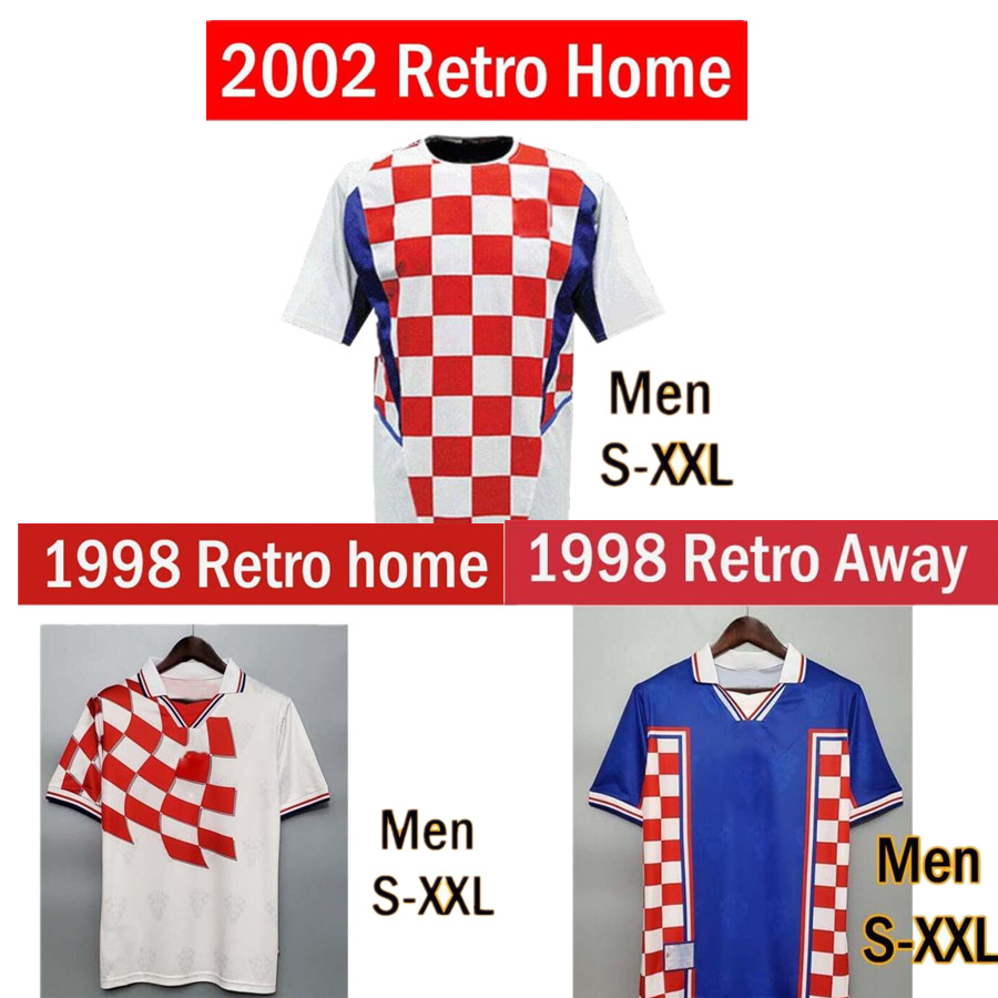 1998 Retro SUKER 98 World Cup short sleeve home away soccer jerseys adult white blue football shirt
1998 Retro SUKER 98 World Cup short sleeve home away soccer jerseys adult white blue football shirt