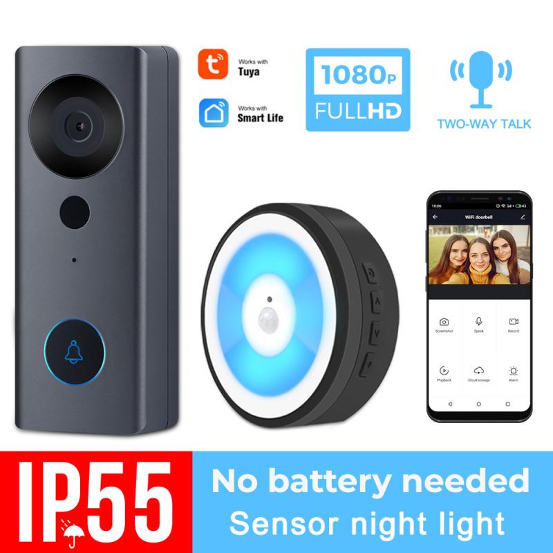 Tuya WIFI Video Doorbell Wireless High Definition Night Visual IP55 Waterproof Intelligent Warning Voice Intercom Smart Doorbells
Tuya WIFI Video Doorbell Wireless High Definition Night Visual IP55 Waterproof Intelligent Warning Voice Intercom Smart Doorbells
