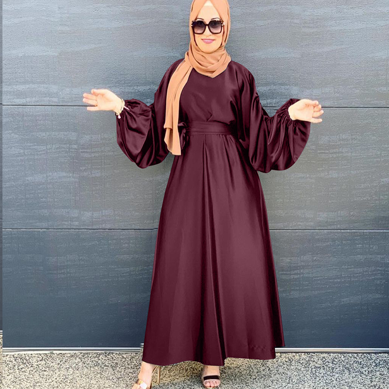 Turkey Arabic Muslim Abaya Dress Women Lantern Sleeve Solid Long Robe Hijab Dresses Moroccan Kaftan Gowns Musulman Abayas
Turkey Arabic Muslim Abaya Dress Women Lantern Sleeve Solid Long Robe Hijab Dresses Moroccan Kaftan Gowns Musulman Abayas