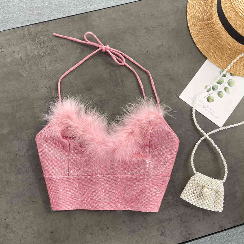 Spring Arrivals Short V-neck Open Back High Waist Navel Bra Sexy Sling Vest MZ719 210525, Pink
Spring Arrivals Short V-neck Open Back High Waist Navel Bra Sexy Sling Vest MZ719 210525, Pink
